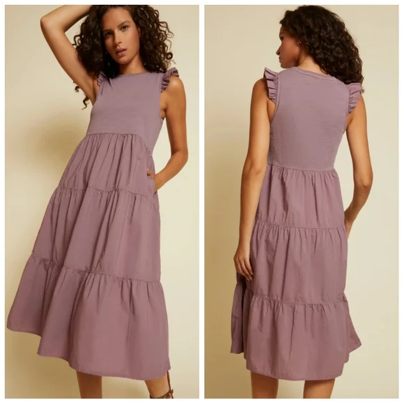 Nation LTD $225 Sissy Sun Dress "Hopeless Romantic" 100 % Cotton Women's Medium - Picture 1 of 7